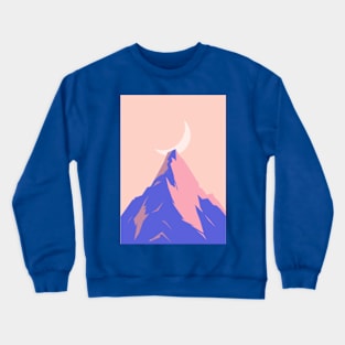 Dreamy mountaintop illustration Crewneck Sweatshirt